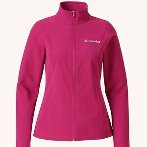 Columbia Women’s Softshell Jacket Size M Magenta Pink Full Zip Outdoor Hiking